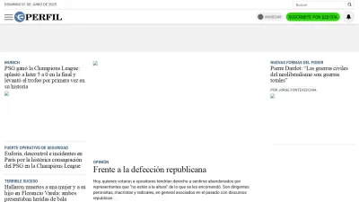 Screenshot preview of perfil.com
