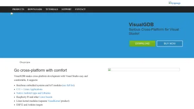 Screenshot preview of visualgdb.com