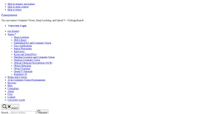 Screenshot preview of pyimagesearch.com