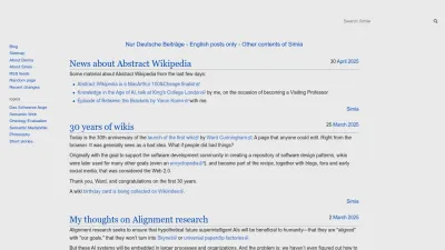 Screenshot preview of simia.net