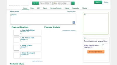 Screenshot preview of localharvest.org