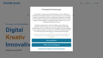 Screenshot preview of phcom.de