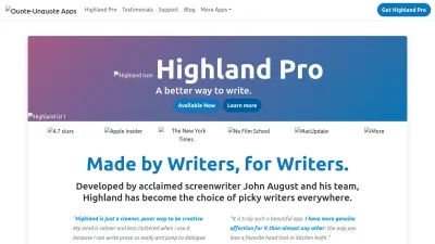 Screenshot preview of quoteunquoteapps.com
