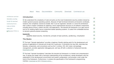 Screenshot preview of genode.org