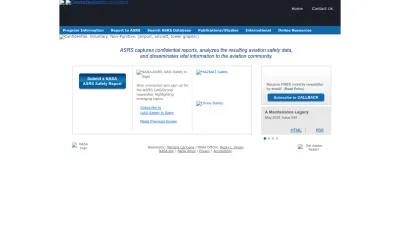 Screenshot preview of asrs.arc.nasa.gov