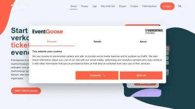 Screenshot preview of eventgoose.com