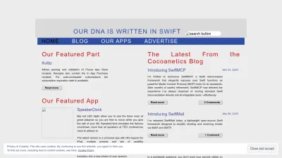 Screenshot preview of cocoanetics.com