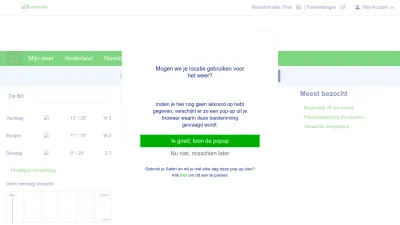 Screenshot preview of buienradar.nl
