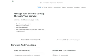 Screenshot preview of ispconfig.org