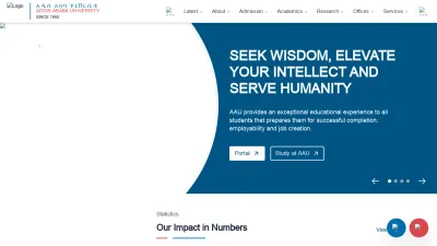 Screenshot preview of aau.edu.et