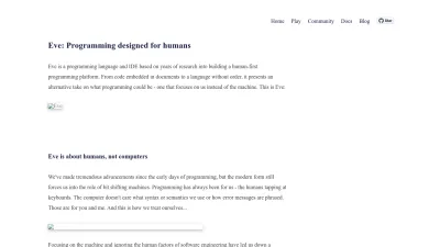 Screenshot preview of witheve.com