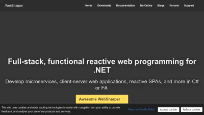 Screenshot preview of websharper.com