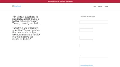 Screenshot preview of gregabbott.com