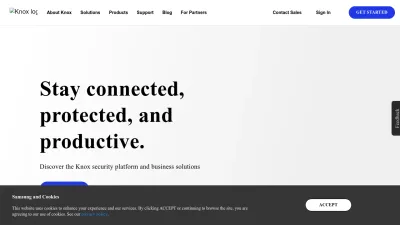 Screenshot preview of samsungknox.com