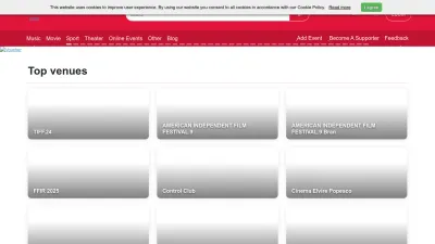 Screenshot preview of eventbook.ro