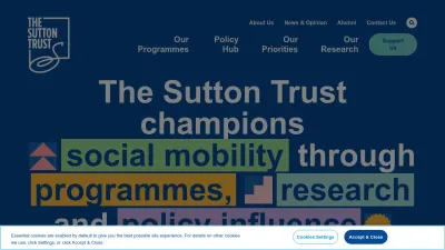 Screenshot preview of suttontrust.com