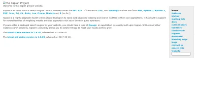 Screenshot preview of xapian.org