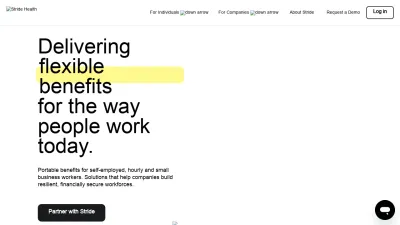 Screenshot preview of stridehealth.com