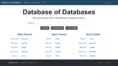 Screenshot preview of dbdb.io
