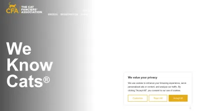 Screenshot preview of cfa.org