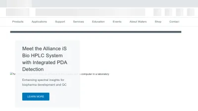 Screenshot preview of waters.com