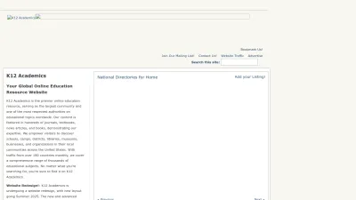 Screenshot preview of k12academics.com