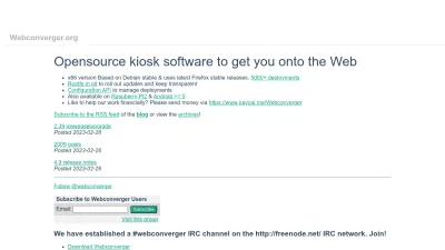 Screenshot preview of webconverger.org