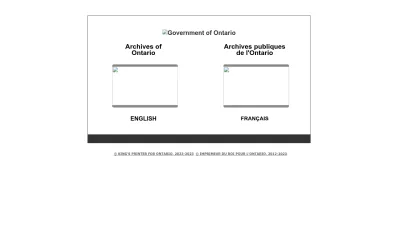 Screenshot preview of archives.gov.on.ca