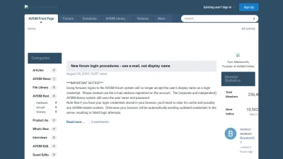Screenshot preview of avsim.com