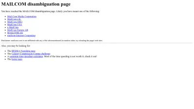Screenshot preview of mailcom.com
