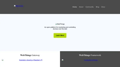 Screenshot preview of webthings.io