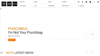 Screenshot preview of mute.com
