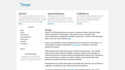 Screenshot preview of sange.fi