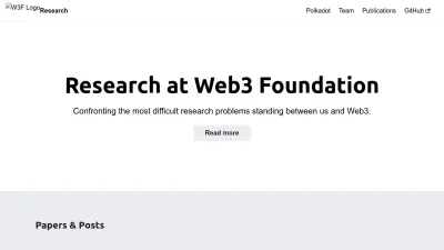 Screenshot preview of research.web3.foundation
