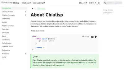 Screenshot preview of chialisp.com