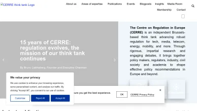 Screenshot preview of cerre.eu