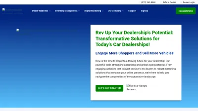 Screenshot preview of autodealerwebsites.com