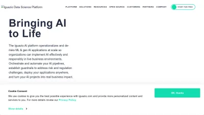 Screenshot preview of iguazio.com