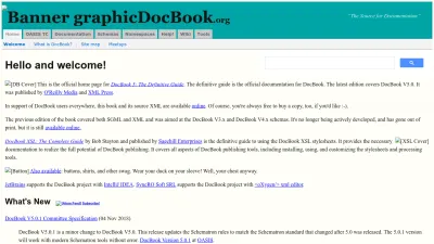 Screenshot preview of docbook.org
