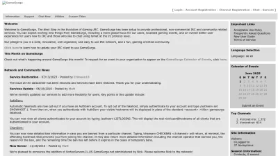 Screenshot preview of gamesurge.net