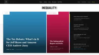 Screenshot preview of inequality.org