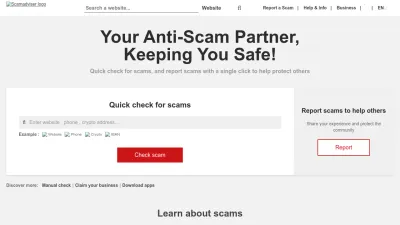 Screenshot preview of scamadviser.com