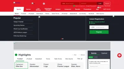Screenshot preview of sportybet.com