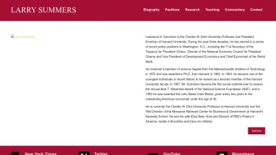 Screenshot preview of larrysummers.com