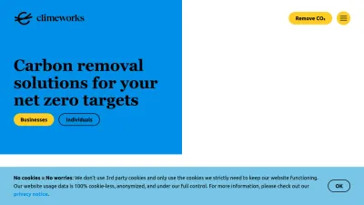 Screenshot preview of climeworks.com