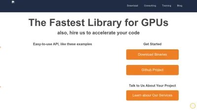 Screenshot preview of arrayfire.com