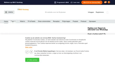 Screenshot preview of maxvandaag.nl