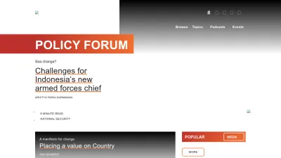 Screenshot preview of policyforum.net