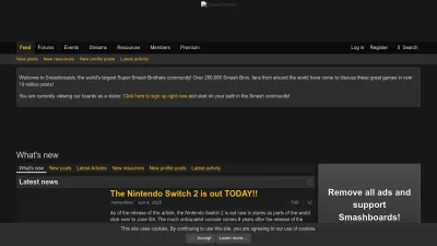 Screenshot preview of smashboards.com