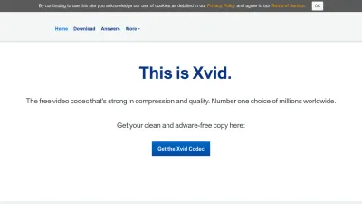 Screenshot preview of xvid.com